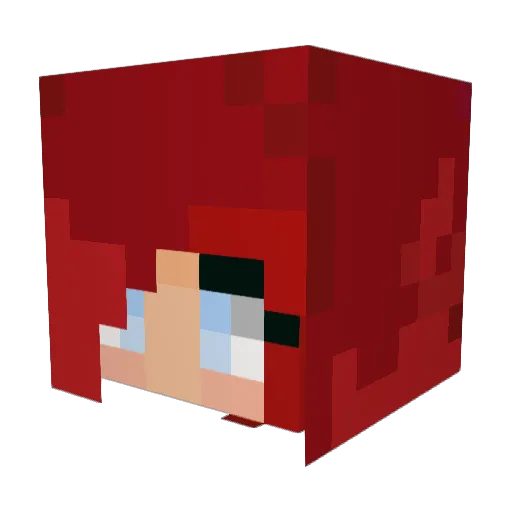 xxShizuka Minecraft avatar head, 3D render