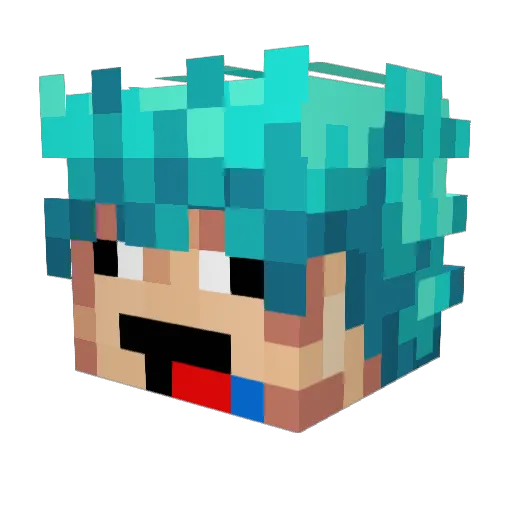 xxVolcomxx Minecraft avatar head, 3D render