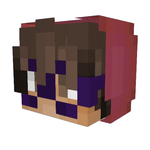 xxYMS Minecraft avatar head, 3D render