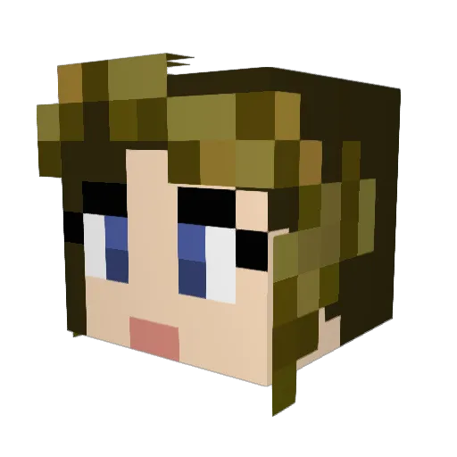 xxapexx Minecraft avatar head, 3D render