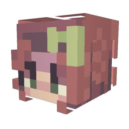 xxaurora15 Minecraft avatar head, 3D render