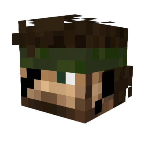 xxboyboss Minecraft avatar head, 3D render