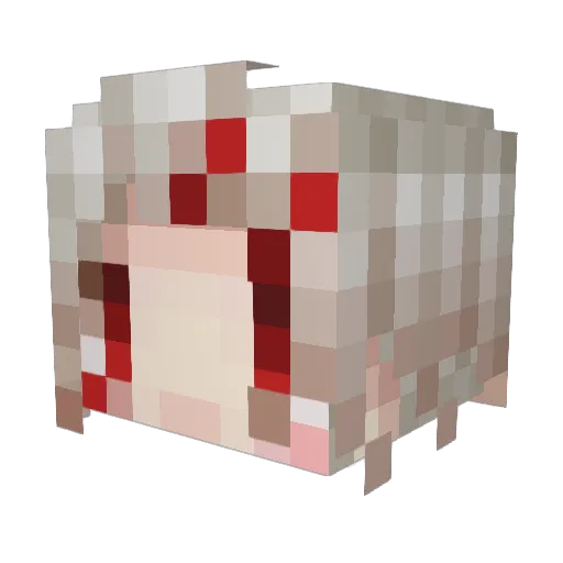 xxbsj Minecraft avatar head, 3D render