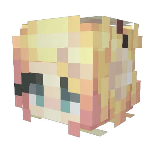 xxcalico Minecraft avatar head, 3D render
