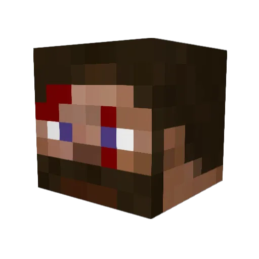 xxcenturi Minecraft avatar head, 3D render