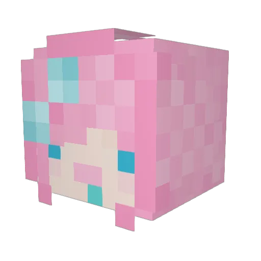 xxchengzi Minecraft avatar head, 3D render