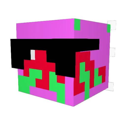xxchiga Minecraft avatar head, 3D render