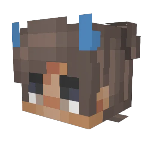 xxdanixxz Minecraft avatar head, 3D render