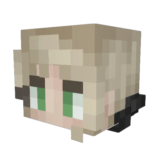 xxdbluebell Minecraft avatar head, 3D render