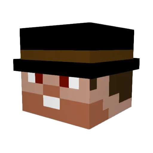 xxdinodude Minecraft avatar head, 3D render