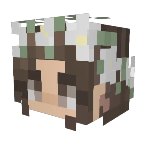 xxemxxc Minecraft avatar head, 3D render