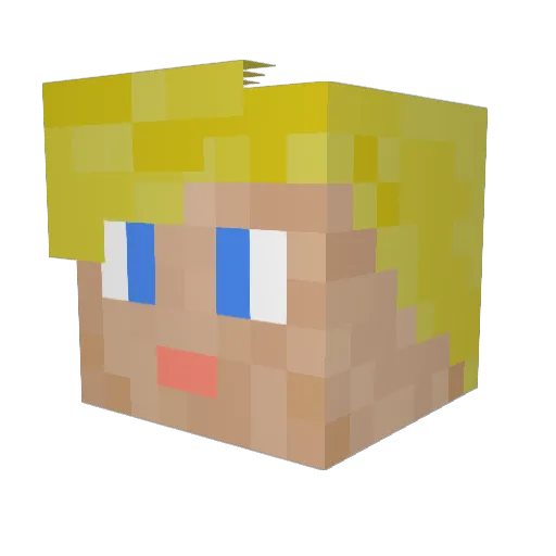 xxfabiixx Minecraft avatar head, 3D render