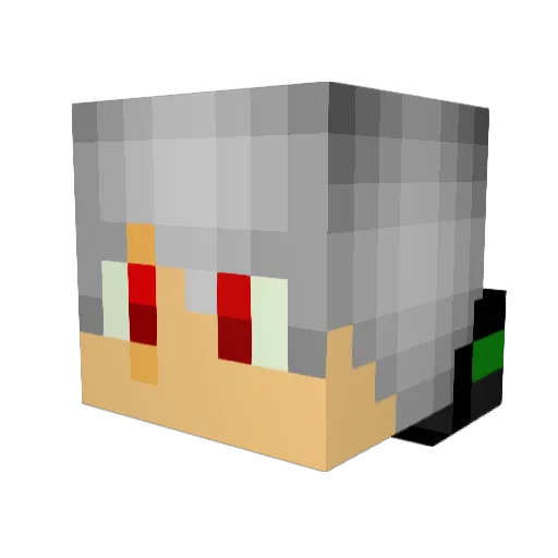 xxghualoo Minecraft avatar head, 3D render