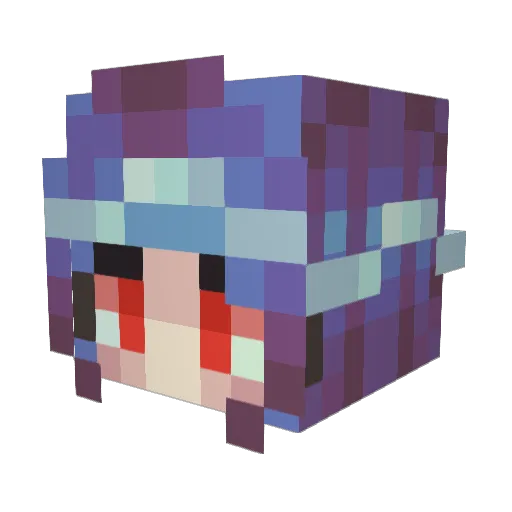 xxiyn Minecraft avatar head, 3D render
