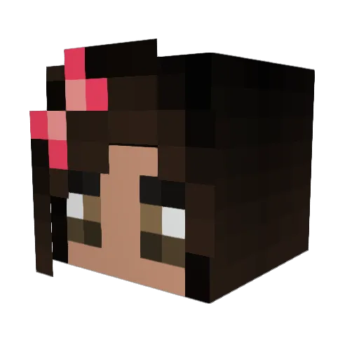 xxjennaxx Minecraft avatar head, 3D render