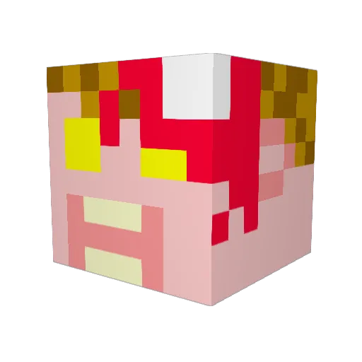 xxkittykat Minecraft avatar head, 3D render