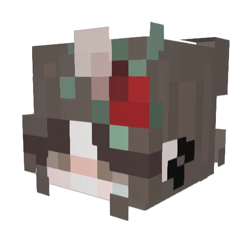 xxlaina Minecraft avatar head, 3D render