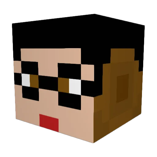 xxlbaqs Minecraft avatar head, 3D render