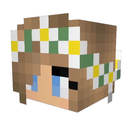 xxmecaitlinmexx Minecraft avatar head, 3D render