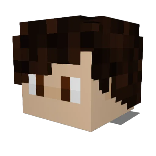 xxminecraftdx Minecraft avatar head, 3D render