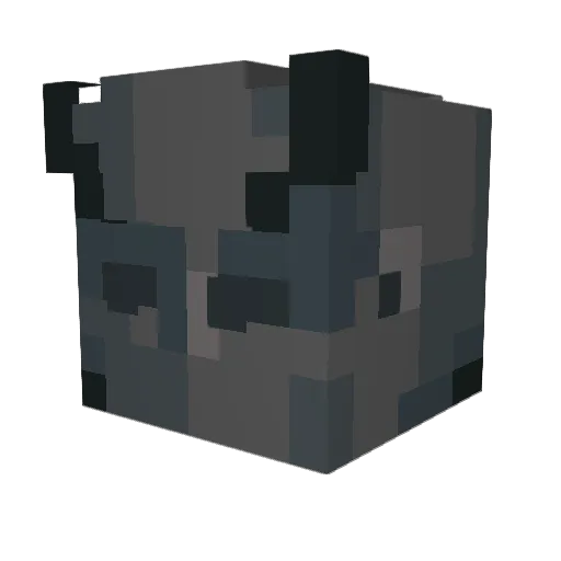 xxmkf Minecraft avatar head, 3D render