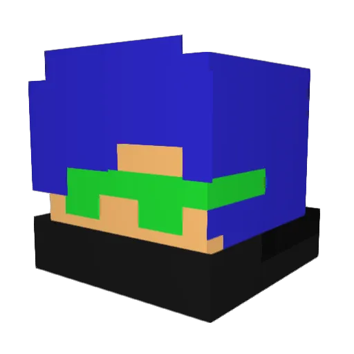 xxpetike Minecraft avatar head, 3D render