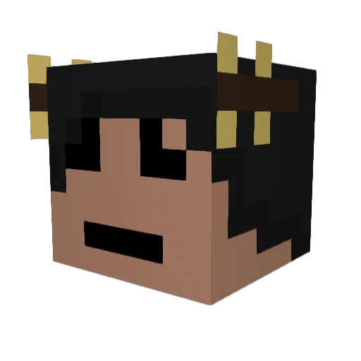 xxprimrxse Minecraft avatar head, 3D render