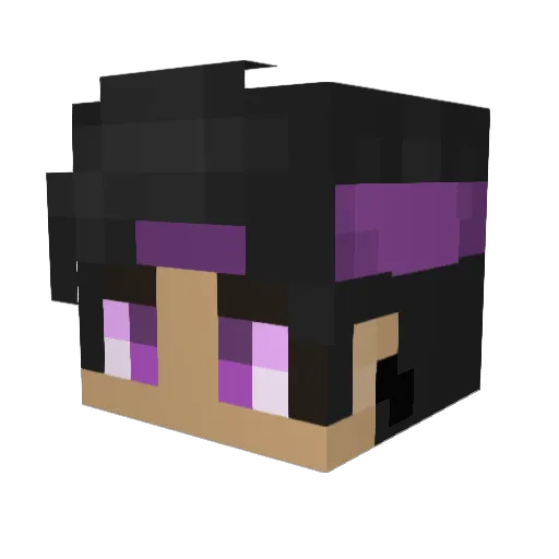 xxraziel Minecraft avatar head, 3D render