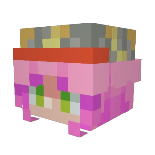 xxrubyda_alienxx Minecraft avatar head, 3D render
