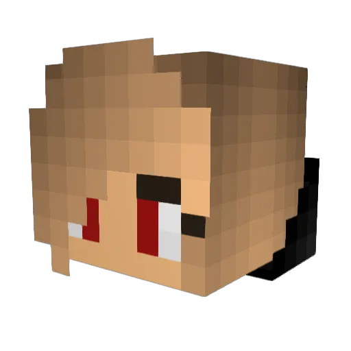 xxstarida Minecraft avatar head, 3D render