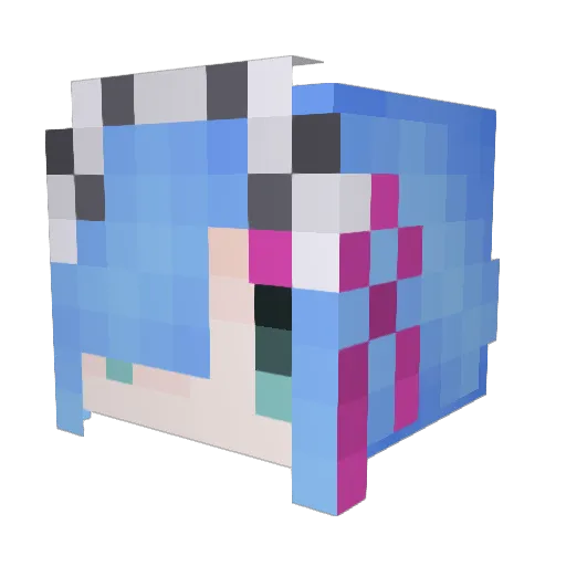xxtomato Minecraft avatar head, 3D render