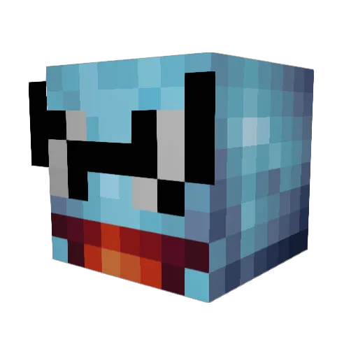 xxtomcat Minecraft avatar head, 3D render