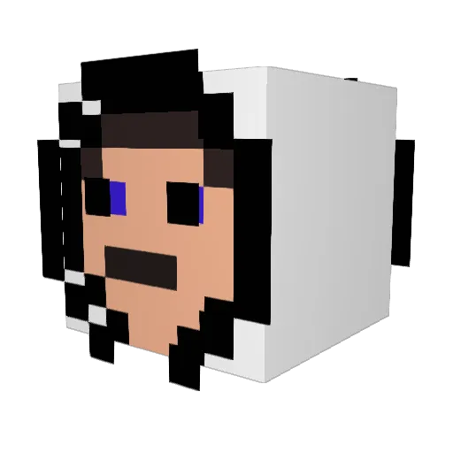 xxuoq Minecraft avatar head, 3D render