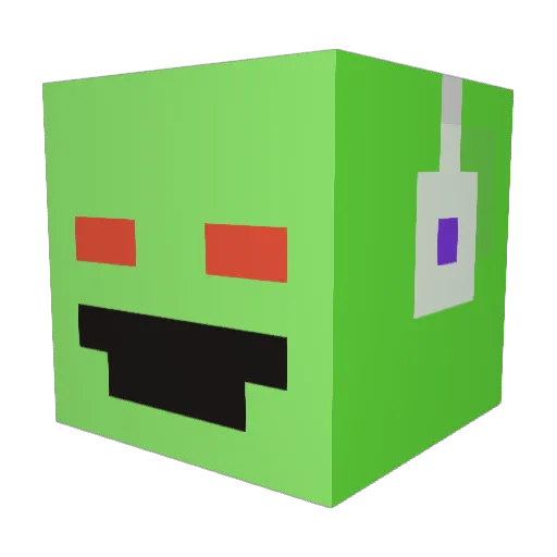 xxxCKxxx Minecraft avatar head, 3D render