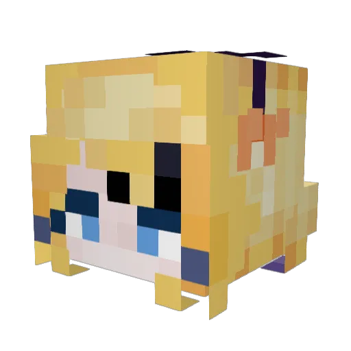 xxxlitman Minecraft avatar head, 3D render