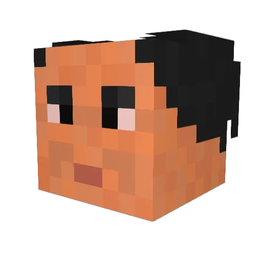 xxyyxxd Minecraft avatar head, 3D render
