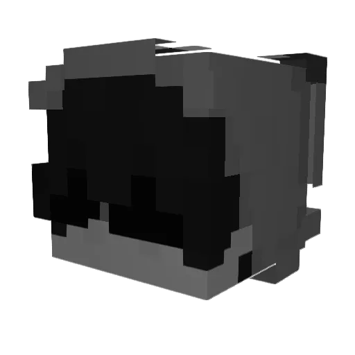 xxzre Minecraft avatar head, 3D render