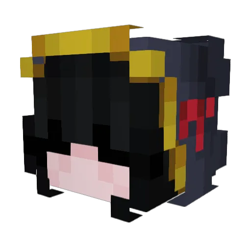 xxzzzz Minecraft avatar head, 3D render