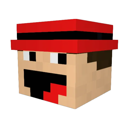 xy77777 Minecraft avatar head, 3D render
