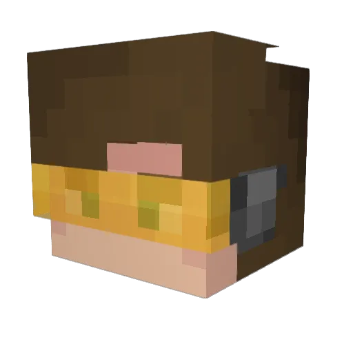 xyFiwT Minecraft avatar head, 3D render