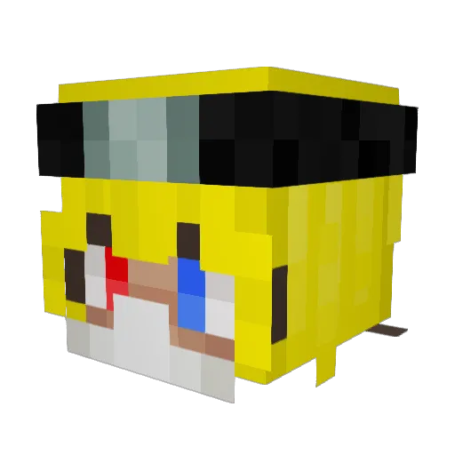 xyNena Minecraft avatar head, 3D render