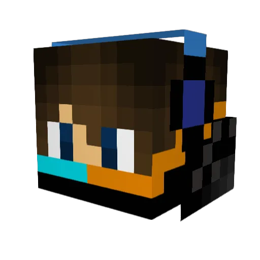 xyb14 Minecraft avatar head, 3D render