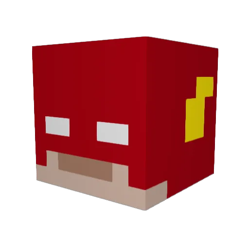 xyborg_ Minecraft avatar head, 3D render
