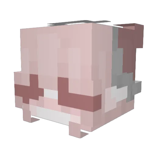 xybyca Minecraft avatar head, 3D render