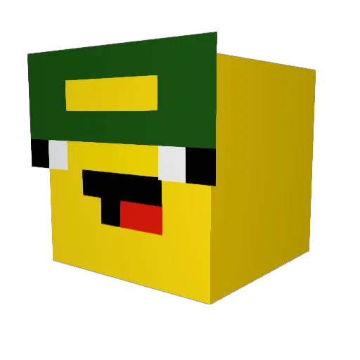 xyc_ Minecraft avatar head, 3D render