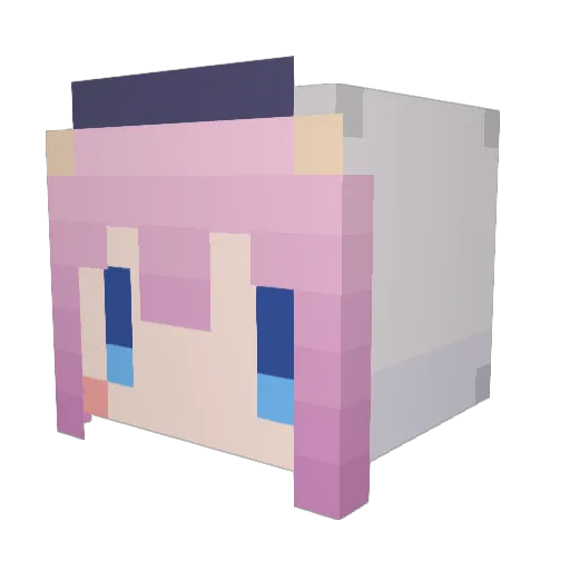 xyklt Minecraft avatar head, 3D render