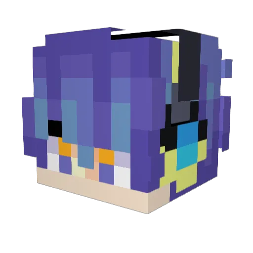 xylevi Minecraft avatar head, 3D render