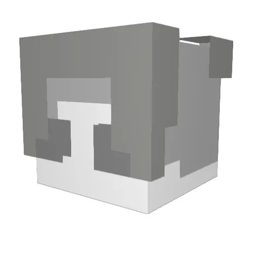 xyllico Minecraft avatar head, 3D render