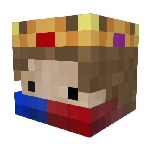 xylo_fr Minecraft avatar head, 3D render