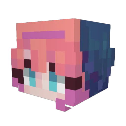xylvaa Minecraft avatar head, 3D render